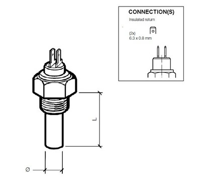 Oil temperature sender 150°C